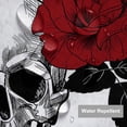 thumbnail image 2 of Red Rose Skull Bathroom Curtains Halloween Skeleton Head Flower Home Decoration Waterproof Fabric Shower Curtain with Hooks 72x72 Inch, 2 of 4
