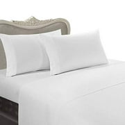 Egyptian Bedding 800 Thread-Count, Full Pillow Cases, White solid, Set of 2