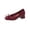 Wine, variant on Women Casual Shoes Women's Elegant Coquette Ballet Pumps Low Chunky Block Heels Square Toe Comfy doll shoes with bowknots Cute Mary Janes Slip On Emo Shoes Office Business