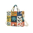 thumbnail image 7 of FORMRS Womens Corduroy Tote Bag Crossbody Shoulder Handbag with Pocket, Floral Patterns, 7 of 7