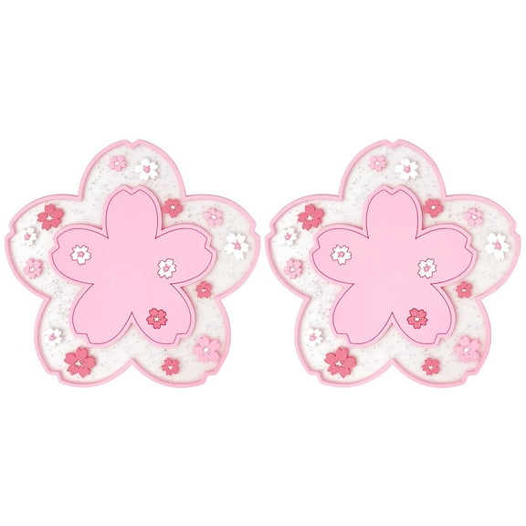 Wrapables Cherry Blossom Coasters for Cups and Drinks (Set of 2)