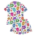 thumbnail image 5 of SJLDQY Halloween Girls Pajama Sets Skull Print Short Sleeve Shirts and Shorts 2 Piece Sets Casual Hallowmas Sleepwear Button Down Pjs for Girls, 5 of 5