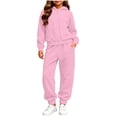 thumbnail image 5 of Kids 2-Piece Tracksuit Full Zip Hoodie and Jogger Pants Set Warm Fleece Athletic Outfit for Boys Girls (Ages 2-14 Years) School Daily Wear, 5 of 6