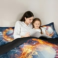 thumbnail image 5 of Castle Fairy Sport Baseball 3-Piece Full Size Comforter Sets for Teens Women Men,Ball Gamer Bedding Comforter Set,Abstract Lightning Lightweight Bedding Sets,Lightweight Room Decor, 5 of 8