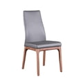 thumbnail image 3 of Milan Rosa Walnut Veneer/Gray PU Contour Back Side Chair w/ Wood Base (Set of 2), 3 of 8