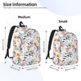 thumbnail image 3 of Naloa Lilies Flowers Canvas Backpack for Men Women Rucksack Casual Travel Daypack College Tote Satchel Bookbag for Teens-Medium, 3 of 7