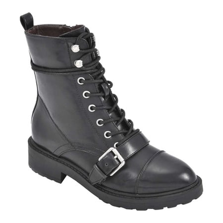 

Women s White Mountain Decree Ankle Bootie Black Smooth Faux Leather 6.5 M