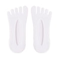 thumbnail image 1 of Medias de cinco , corte bajo, barco invisible, puntera dividida, para para hombres y mujeres blanco Zulema calcetín del dedo del pie, 1 of 8