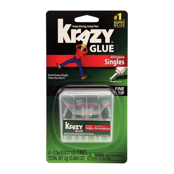 1 Pc, Krazy Glue Super Strength Polyvinyl Acetate Homopolymer All Purpose Adhesive 0.017 Oz