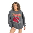 thumbnail image 3 of Women's Gameday Couture Gray Kansas City Chiefs Ready to Rumble Premium Fleece Pullover Sweatshirt, 3 of 4