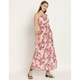 thumbnail image 3 of Moomaya Women's Printed Cut Out Halter Dress, Sleeveless Maxi V-Neck Dress, 3 of 8