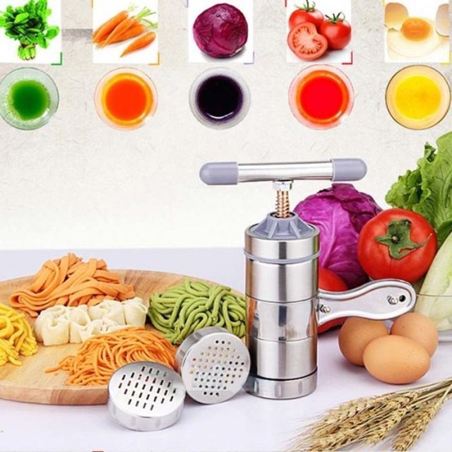 EGNMCR Stainless Steel Pasta Noodle Maker Fruit Juicer Press Spaghetti Kitchen Machine noodle maker