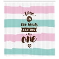 thumbnail image 3 of Ambesonne Romantic Shower Curtain, Retro Style Pastel, 69"Wx75"L, Dark Brown Mint Green, 3 of 3