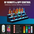 thumbnail image 2 of Qinaqin de 3 Niveles 24 Inch Bottle cm Profundidadisplay Estante Bar Shelves con Remote & App Control 16 Colors 4 Music Modes Acrylic Lighted para Liquor, 2 of 7