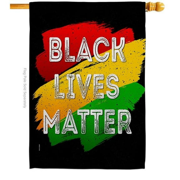 USA Decoration H170071-BO 28 x 40 in. Black Lives Freedom History Matter Double-Sided Decorative Vertical House Flags - Decoration Banner Garden Yard Gift
