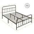 thumbnail image 3 of YYEAN Black/White/Silver Classic Metal Platform Bed Frame w/ Headboard and Footboard-Bronze-Queen, 3 of 16