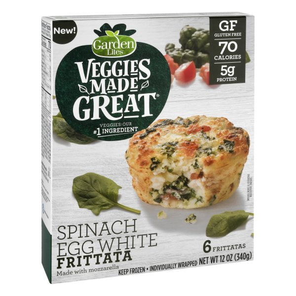 Garden Lites Veggies Made Great Spinach Egg White Frittata, 12 oz, 6 Ct (Frozen)