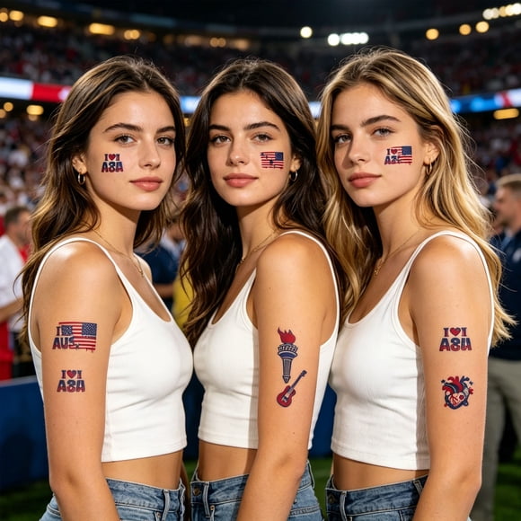 Tatuajes temporales de partidos de fútbol: pegatinas deportivas impermeables para la cara y el cuerpo para niños y adultos, decoraciones para animar a los aficionados en fiestas en estadios,