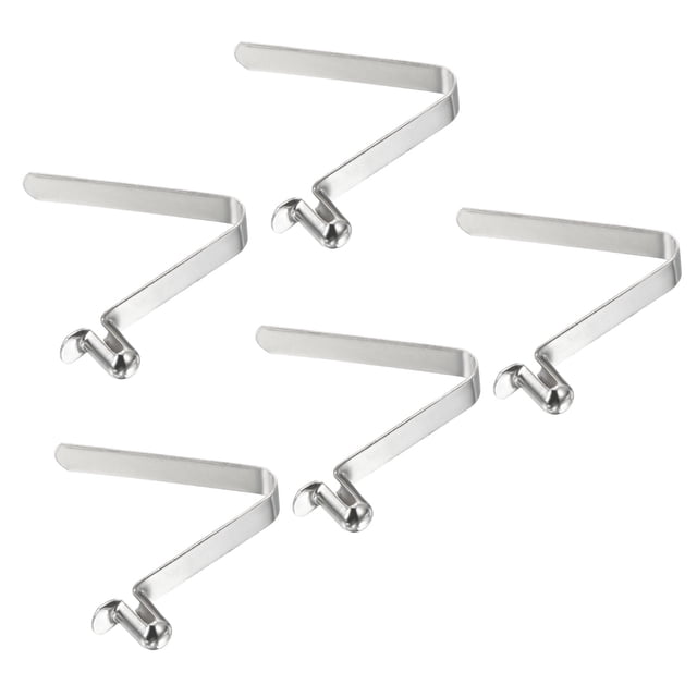 Uxcell 8.5x5.5mm Clips de resorte de botón hueco de bloqueo de pin único para tubo de carpa, paquete de 5