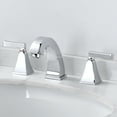 thumbnail image 3 of WOWOW 8 in. Widespread Double Handle High Arc Bathroom Faucet with Drain Kit included in Chrome, 3 of 7