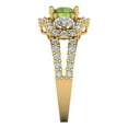 thumbnail image 3 of 2.16 ctw 3 Stone Anniversary Ring for Women | Round Cut Natural Peridot | Hyperallergenic Solid 18K Yellow Gold, 3 of 5