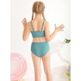 thumbnail image 3 of Big Girls 2 Piece Swimsuit Solid Spaghetti Strap Bikini Sets Beach Bathing Suit Swimwear for Teen Kids 8-14 Years, 3 of 7