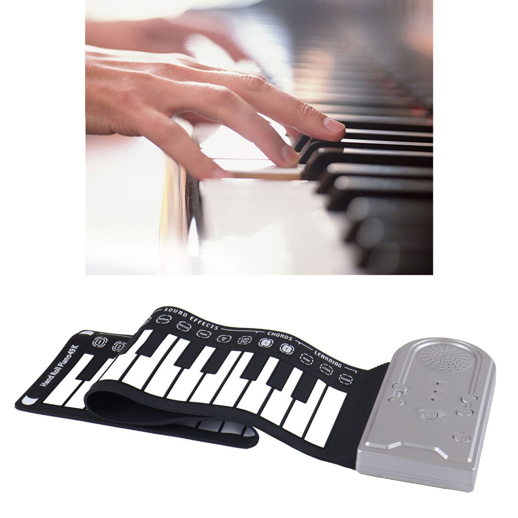 Practical 49 Key Piano Features Foldable Design USB Connectivity Built in Speaker Silicone Materials for Compacts Living