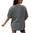 thumbnail image 2 of Women's Gameday Couture  Gray D.C. United Tackle Titan Oversized Snow Wash T-Shirt, 2 of 3