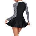 thumbnail image 4 of VJATTWR Maillots de Bain pour Femmes Robe de Bain à Manches Longues pour Femmes Maillot Dermoprotecteur Jupe Maillot de Bain Fermeture Éclair devant Maillot de Bain, 4 of 5