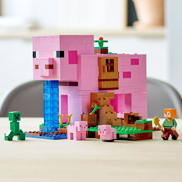  LEGO Minecraft The Pig House, 21170 with Alex, Creeper and 2  Pig Figures, Animal Building Toy, Great Gift for Kids, Boys & Girls Ages 8+  : Toys & Games
