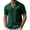 Green, variant on Men's Short Sleeve Knit Button-Down Shirt, Textured Cable Knit Polo Collar Casual Summer Shirt