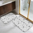 thumbnail image 5 of Highland Cow and Bathtub Print Bath Mat Set Of 2,Non-Slip Rug for Bathroom,Kitchen,Bedroom,Entrance, 30x17 and 23.5x15.7 Inches, 5 of 5