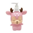 thumbnail image 4 of Dispensador de jabón de manos con bomba, gel de baño para niños, subbotella, botella vacía rellenable con bomba Ciervo rosa, 4 of 9