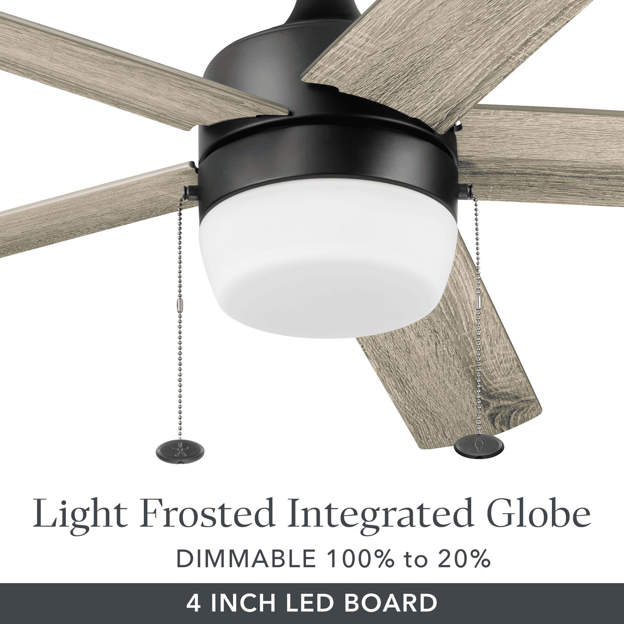 Better Homes & Gardens 52" Pearce Modern Black Indoor Ceiling Fan with Light, Adjustable Color Temperature & Reverse Airflow