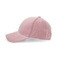 thumbnail image 4 of Suede Baseball Cap, Unisex Faux Suede Leather Classic Adjustable Plain Hat Baseball Cap Pink, 4 of 6