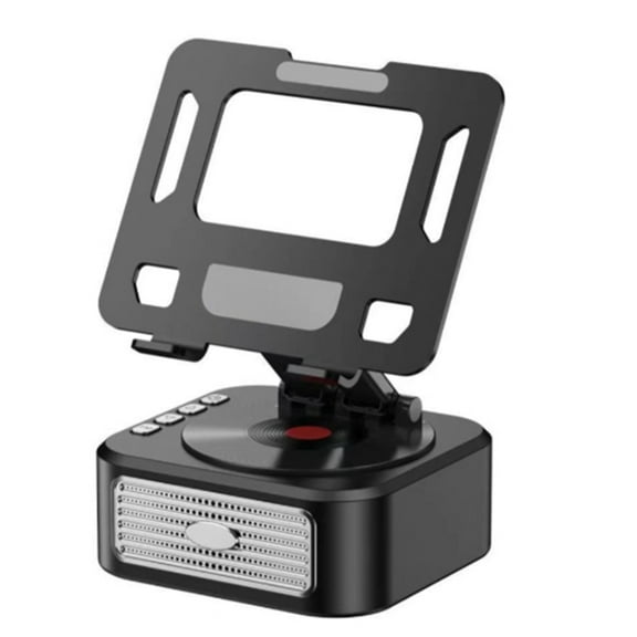 Foldable Desk Tablet Stand Holder Table Smartphone Mount with Wireless Bluetooth Speaker Stereo USB Sound Box