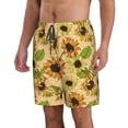 thumbnail image 2 of Logiee Sunflowers Print Mens Swim Trunks Quick Dry Board Shorts,Breathable Hawaii Beach Shorts Swimwear Bathing Suits-X-Large, 2 of 6
