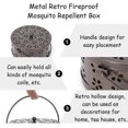 thumbnail image 3 of Mosquito Coil Holder, Heat-Resistant Metal Spiral Box with Brush for Outdoor Indoor Use, 3 of 5
