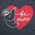 thumbnail image 2 of Womens Be Mine Sloth T Shirt Cute Valetines Day Heart Graphic Tee for Ladies Womens Graphic Tees, 2 of 9