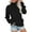Black, variant on Sweaters for Women Mockneck Sweatshirt Plain Loose Fit Crewneck Sweatshirts Casual Long Sleeve Fall Hoodies Sweaters
