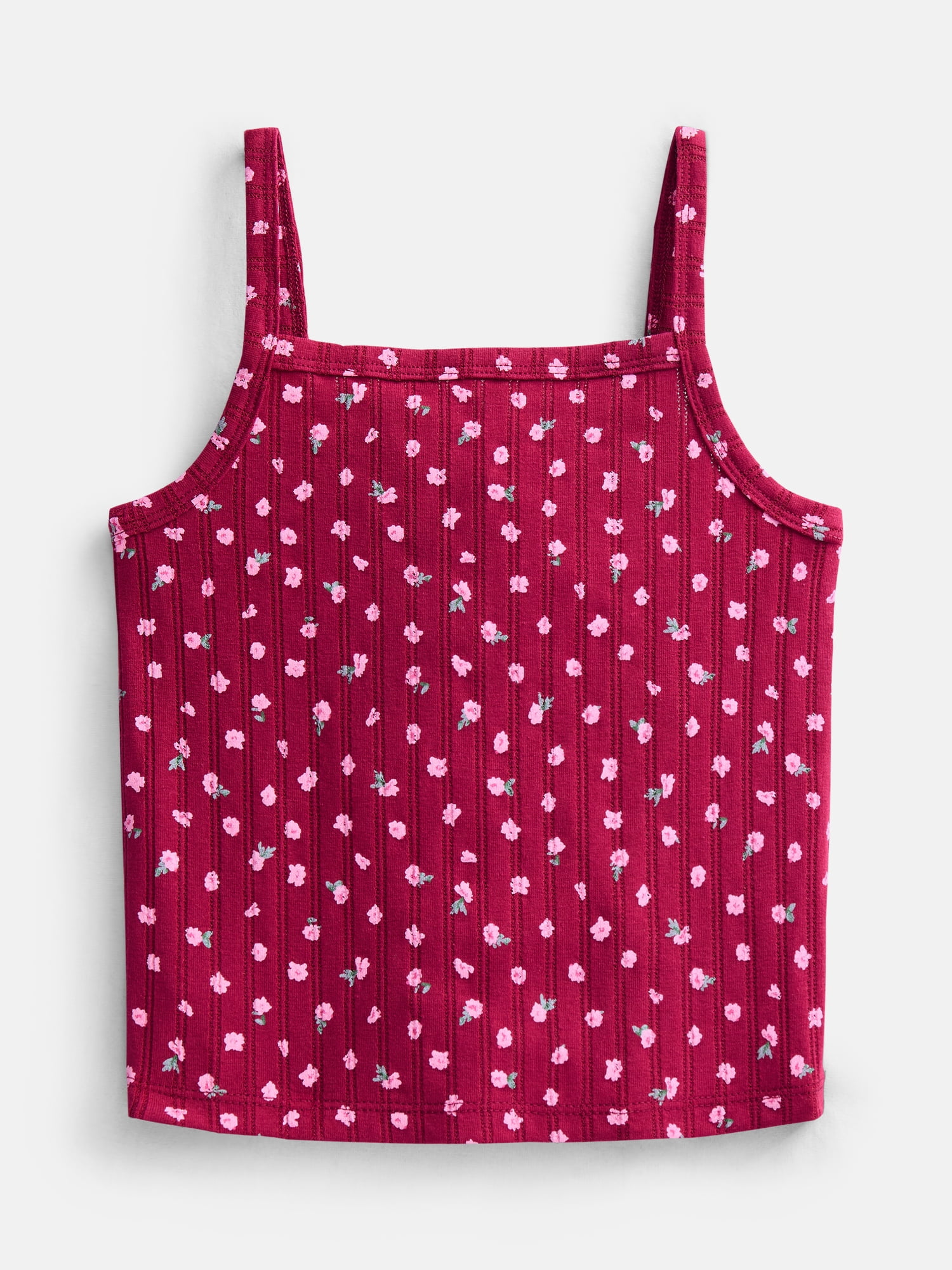 Wonder Nation Girls Ribbed Pointelle Knit Cami and Cardigan Set, Sizes 4-18