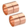 thumbnail image 1 of Unique Bargains 35mm Straight Copper Pipe Coupling Connecting Adapter Solder Connection for Plumbing 2 Pack, 1 of 5