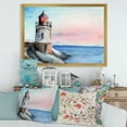 thumbnail image 3 of Designart 'A Lighthouse On A Rock Shore At Dawn' Nautical & Coastal Framed Art Print, 3 of 4