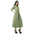 thumbnail image 3 of Moomaya Robe Midi Imprimée pour Femmes Manches Courtes Décontractée pour le Travail, 3 of 4