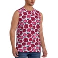 thumbnail image 2 of Uemuo Rose Flowers Pattern Men's Sleeveless T-Shirt,Muscle Athletic Tank Top, Moisture-wicking Quick-dry Breathable Classic Tee Top for Gym Run Outdoor Sports-X-Large, 2 of 8