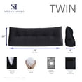 thumbnail image 3 of Triangle Headboard Wedge Cushion, Twin Size 20" x 39" x 8", Black, 3 of 5
