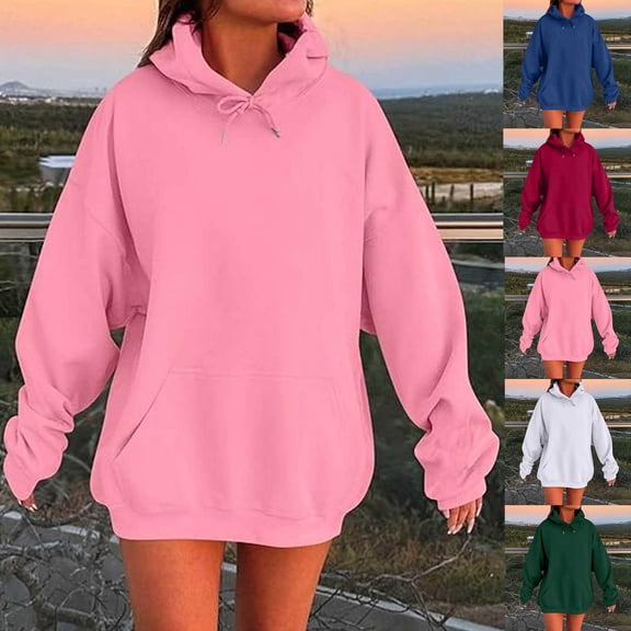 BXINGOHAI Womens Oversized Hoodies Sweatshirts Fall Fashion Pullover Sweaters Winter Clothes Green 2XL