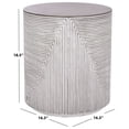thumbnail image 5 of Safavieh Verona Outdoor Modern Cement Round End Table, White Glazed, 5 of 8