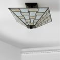 thumbnail image 6 of JONATHAN Y Jason 15.7" Tiffany-Style Glass/Metal LED Semi-Flush Mount, White/Cream, JYL8027A, 6 of 7
