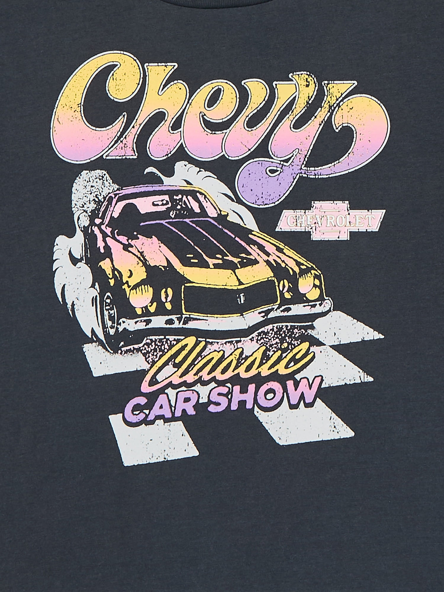 Wonder Nation Girls Chevy Pop Graphic Tee with Long Sleeves, Sizes 4-16P